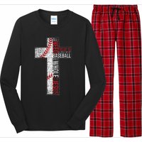 All I Need Is Baseball & Jesus Christian Cross Faith Long Sleeve Pajama Set