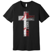 All I Need Is Baseball & Jesus Christian Cross Faith Premium T-Shirt