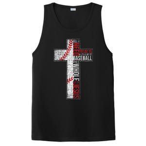 All I Need Is Baseball & Jesus Christian Cross Faith PosiCharge Competitor Tank