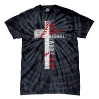 All I Need Is Baseball & Jesus Christian Cross Faith Tie-Dye T-Shirt