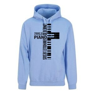 All I Need Today Is A Little Bit Of PIANO And JESUS Unisex Surf Hoodie