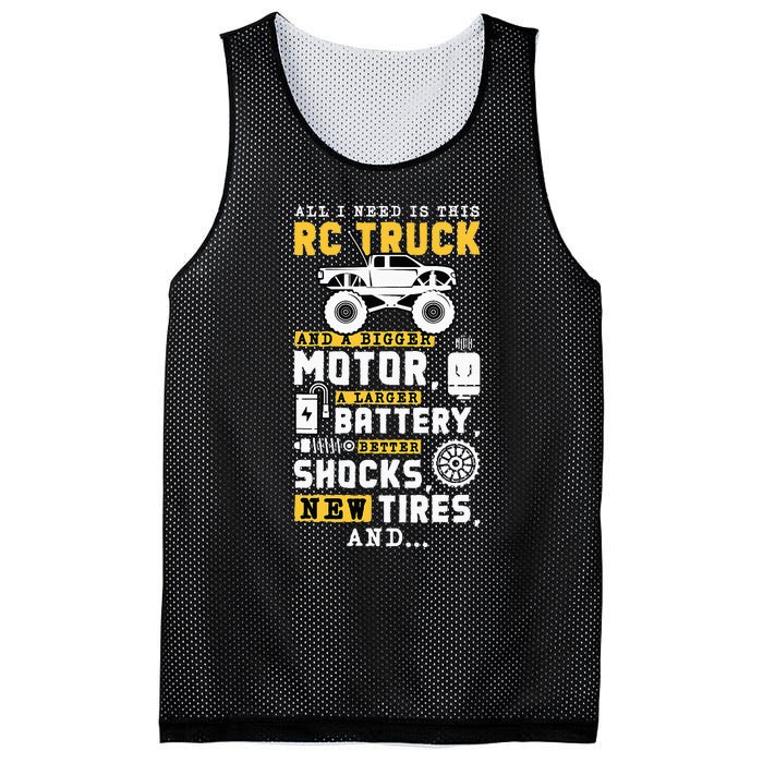 All I Need Is This RC Truck And A Bigger Motor RC Car Racing Mesh Reversible Basketball Jersey Tank