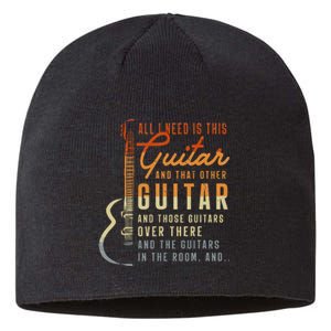 All I Need Is This Guitar Player Gifts Guitarist Music Band Sustainable Beanie