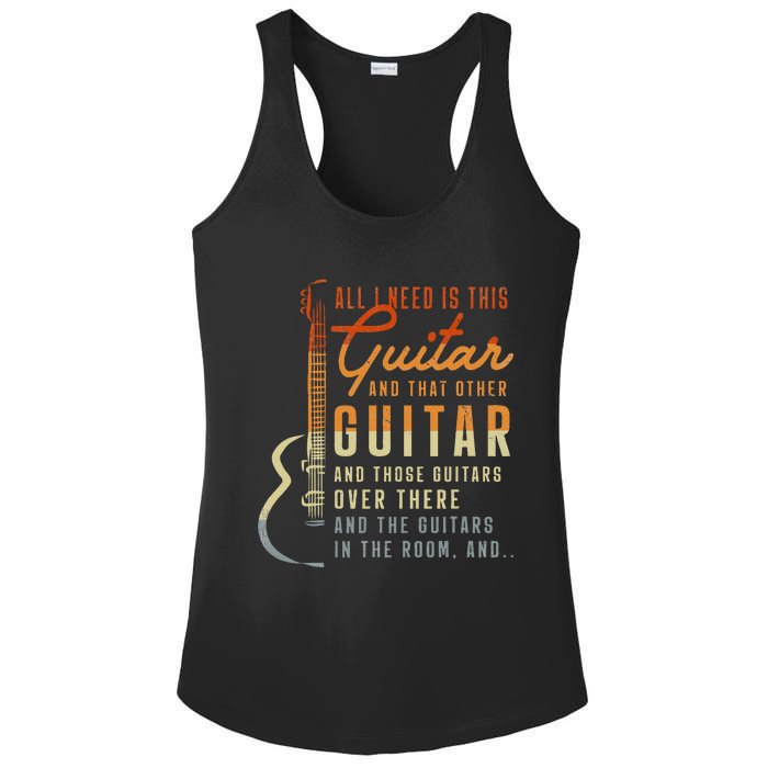 All I Need Is This Guitar Player Gifts Guitarist Music Band Ladies PosiCharge Competitor Racerback Tank