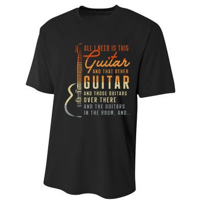 All I Need Is This Guitar Player Gifts Guitarist Music Band Performance Sprint T-Shirt