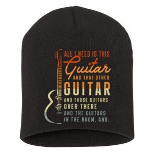 All I Need Is This Guitar Player Gifts Guitarist Music Band Short Acrylic Beanie