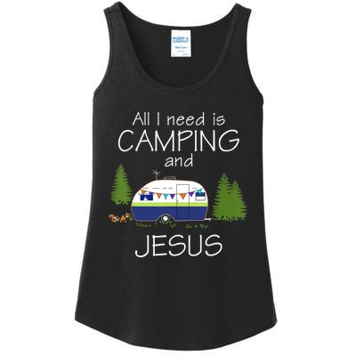 All I Need Is Camping And Jesus RV Camping Gift Ladies Essential Tank