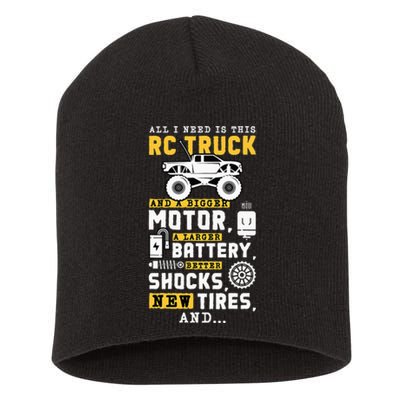 All I Need Is This RC Truck And A Bigger Motor RC Car Racing Short Acrylic Beanie