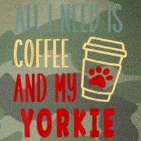 ALL I NEED IS COFFEE AND MY YORKIE Legacy Tie Dye Trucker Hat