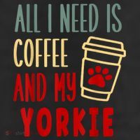 ALL I NEED IS COFFEE AND MY YORKIE Adult Drive Performance Visor