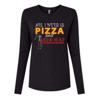 Alls I Need Is Pizza And Siren Head Womens Cotton Relaxed Long Sleeve T-Shirt