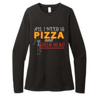 Alls I Need Is Pizza And Siren Head Womens CVC Long Sleeve Shirt