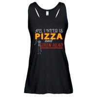 Alls I Need Is Pizza And Siren Head Ladies Essential Flowy Tank