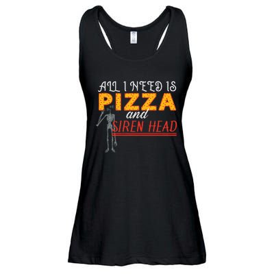 Alls I Need Is Pizza And Siren Head Ladies Essential Flowy Tank