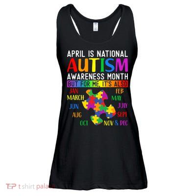 April Is National Autism Awareness Month Ladies Essential Flowy Tank
