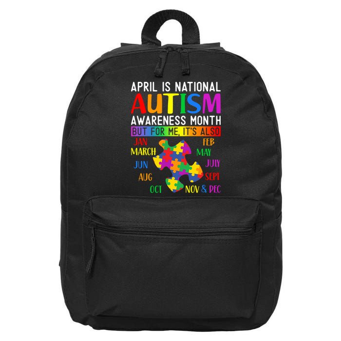 April Is National Autism Awareness Month 16 in Basic Backpack