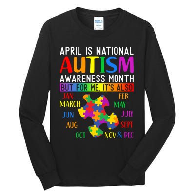 April Is National Autism Awareness Month Tall Long Sleeve T-Shirt