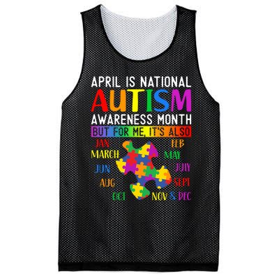 April Is National Autism Awareness Month Mesh Reversible Basketball Jersey Tank