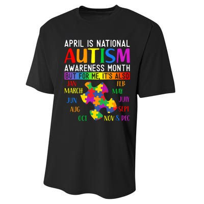 April Is National Autism Awareness Month Performance Sprint T-Shirt