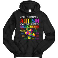 April Is National Autism Awareness Month Tie Dye Hoodie