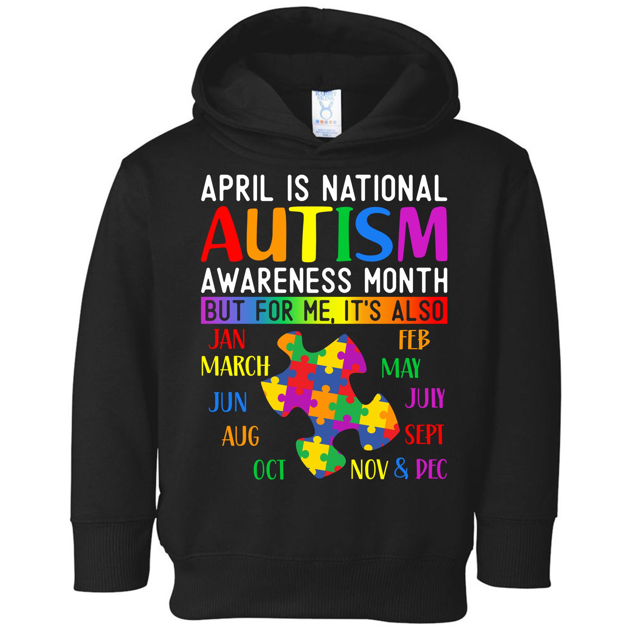April Is National Autism Awareness Month Toddler Hoodie