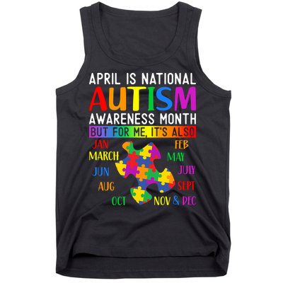 April Is National Autism Awareness Month Tank Top