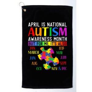 April Is National Autism Awareness Month Platinum Collection Golf Towel