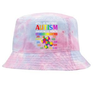 April Is National Autism Awareness Month Tie-Dyed Bucket Hat