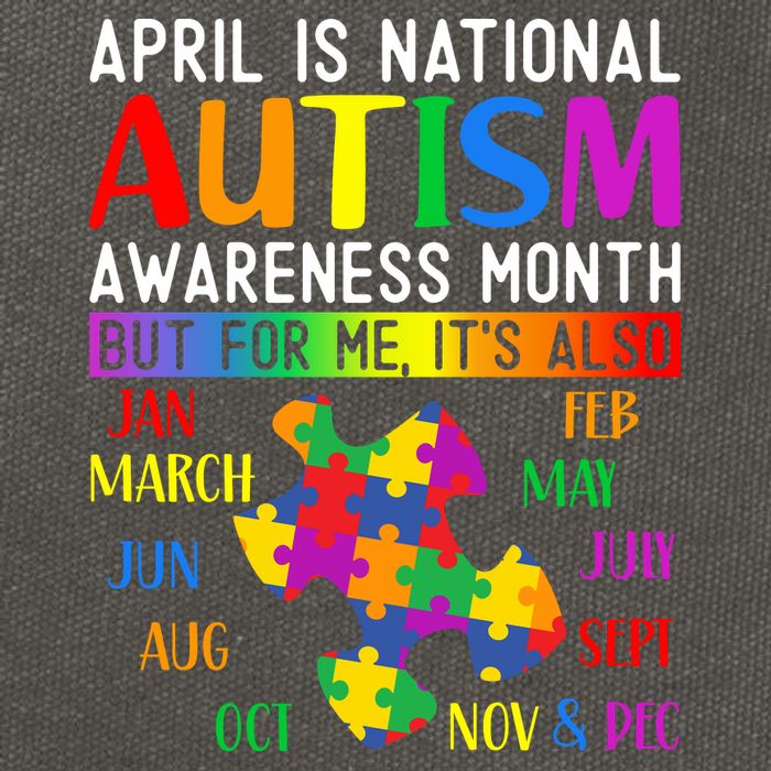 April Is National Autism Awareness Month Cotton Canvas Backpack
