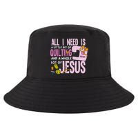 All I Need Is Quilting And Jesus Funny Christian Quilter Cool Comfort Performance Bucket Hat