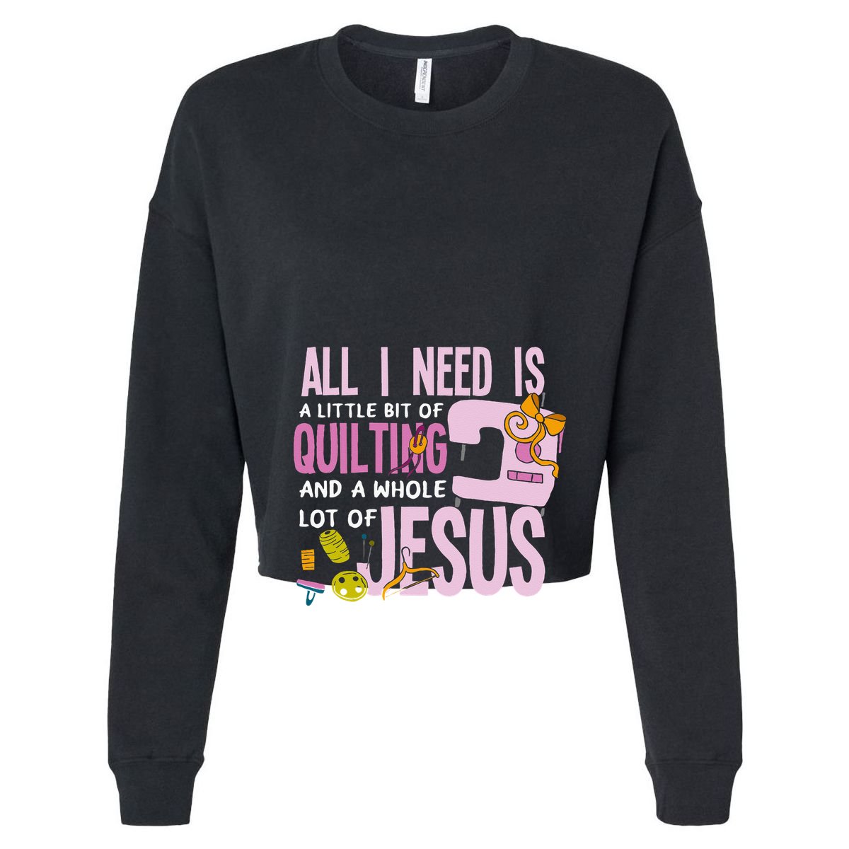 All I Need Is Quilting And Jesus Funny Christian Quilter 7 Panel Mesh Trucker Snapback Hat