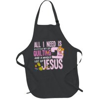 All I Need Is Quilting And Jesus Funny Christian Quilter Apron