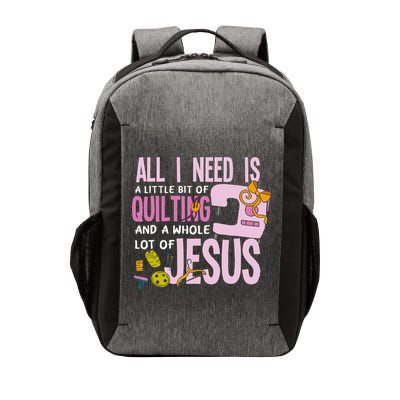 All I Need Is Quilting And Jesus Funny Christian Quilter Vector Backpack