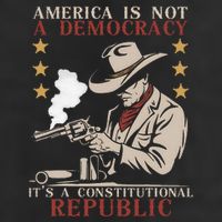 America Is Not A Democracy ItS A Constitutional Republic 7 Panel Mesh Trucker Snapback Hat