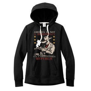 America Is Not A Democracy ItS A Constitutional Republic Women's Fleece Hoodie