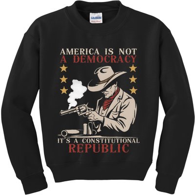 America Is Not A Democracy ItS A Constitutional Republic Kids Sweatshirt