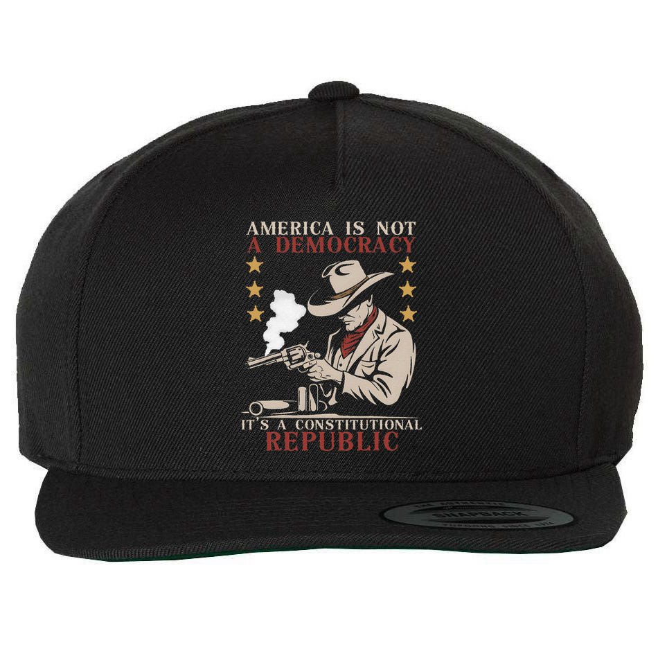America Is Not A Democracy ItS A Constitutional Republic Wool Snapback Cap