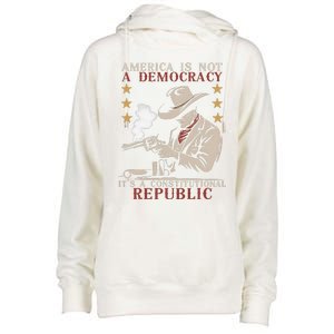 America Is Not A Democracy ItS A Constitutional Republic Womens Funnel Neck Pullover Hood