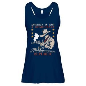 America Is Not A Democracy ItS A Constitutional Republic Ladies Essential Flowy Tank