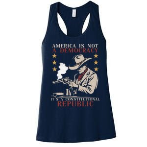 America Is Not A Democracy ItS A Constitutional Republic Women's Racerback Tank