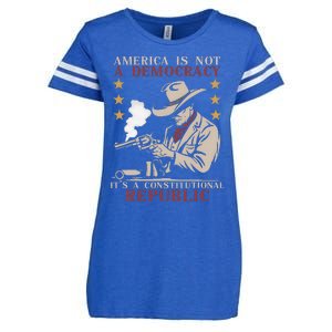 America Is Not A Democracy ItS A Constitutional Republic Enza Ladies Jersey Football T-Shirt