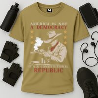 America Is Not A Democracy ItS A Constitutional Republic Cooling Performance Crew T-Shirt