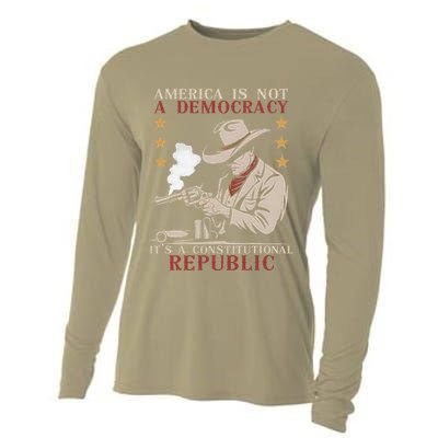 America Is Not A Democracy ItS A Constitutional Republic Cooling Performance Long Sleeve Crew