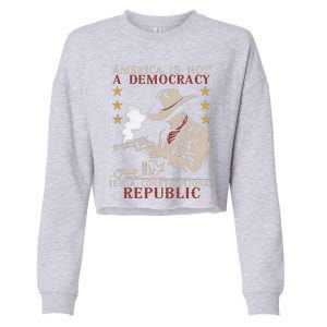 America Is Not A Democracy ItS A Constitutional Republic Cropped Pullover Crew