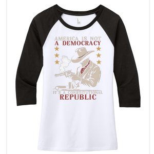 America Is Not A Democracy ItS A Constitutional Republic Women's Tri-Blend 3/4-Sleeve Raglan Shirt