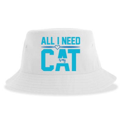 All I Need Is My Cat Sustainable Bucket Hat