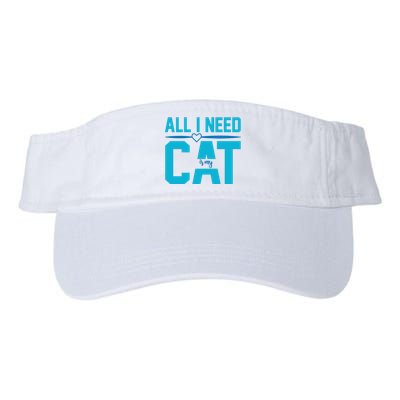 All I Need Is My Cat Valucap Bio-Washed Visor