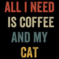 All I Need Is Coffee And My Cat Sustainable Bucket Hat
