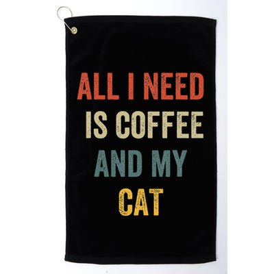 All I Need Is Coffee And My Cat Golf Towel