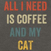 All I Need Is Coffee And My Cat Cotton Canvas Backpack